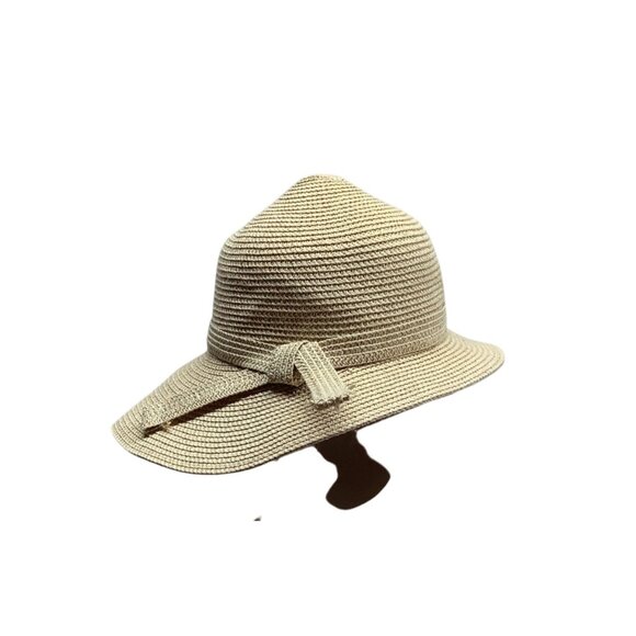 Magid Womens Straw Floppy Sun Sun Hat Neutral Beige Color - Picture 2 of 10